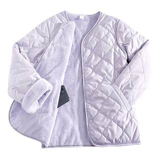 Lila innenbekleidungsartefakt-wintersamt-verdickter baumwollmantel für frauen