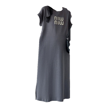 Pregnant women dress 2024 summer new fashion letter printed short sleeve T shirt outfit appears thin pregnant women