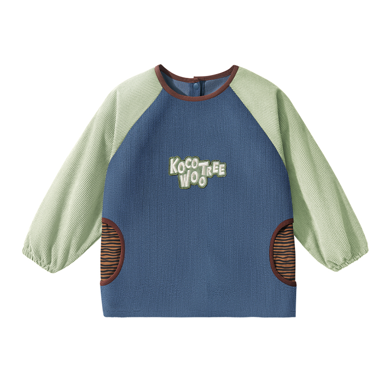 Corduroy thermal blouse, non-dirty clothing for eating, drinking and playing