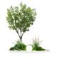 High-end light luxury simulated horse drunken wood, artificial trees and green plants for landscaping