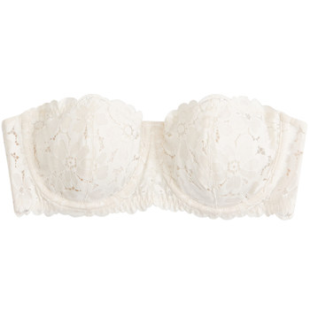 Strapless non-slip lace tube top
