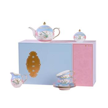 Bayi ceramic jinghua four seasons coffee pot set