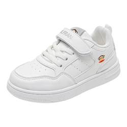 Big Mouth Monkey Children's Shoes Children's White Shoes Girls Shoes Boys Sports Shoes Spring and Autumn 2023 White Boys' Sneakers