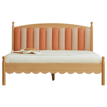 Original element solid wood childrens bed simple girl princess bed simple youth bed soft package single bed E101J