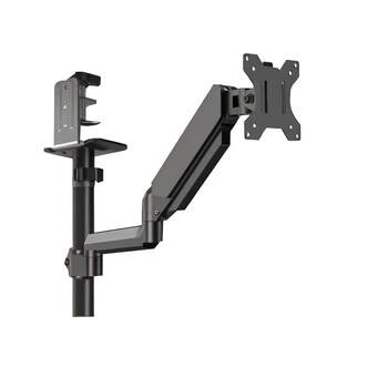 Flip-mounted monitor stand dormitory bookcase clip-type mechanical arm can lift the ceiling air pressure suspension heightening bracket