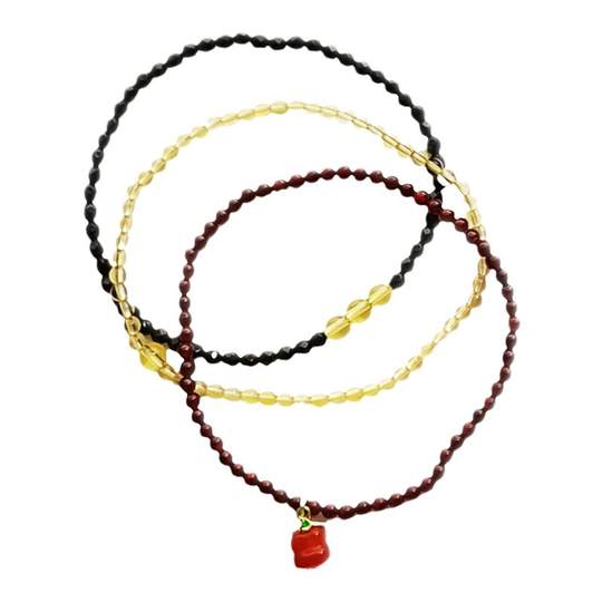 Tobillera multicapa de ágata amatista y granate citrino, accesorios pequeños y frescos para el tobillo para mujer, temperamento sexy para estudiantes