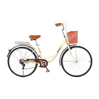 自行车女轻便通勤成人款男女士上班代步24寸26复古变速大学生单车