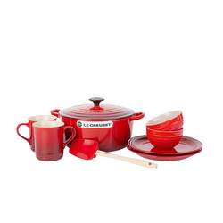 Cool color LECREUSET French imported enamel cast iron pot dopamine family enjoy stew dinner party gifts