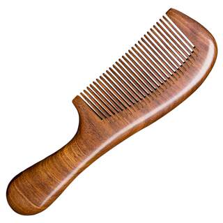 Natural peach wood comb electrostatic head meridian massage