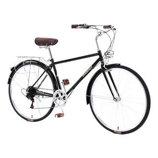 凤凰牌自行车男士复古单变速轻便通勤26寸女成人学生代步大人单车