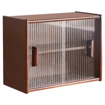 Solid wood storage rack dining side cabinet coffee cup rack tea set storage cabinet living room dining table kitchen cupboard desktop storage cabinet