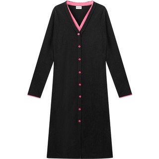 Juicy Couture橘滋连衣裙女2025年秋冬新款撞色拼接长袖针织裙子