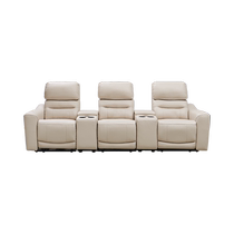 Chivas first class Italian light luxury leather sofa home private theater video room electric sofa 30096
