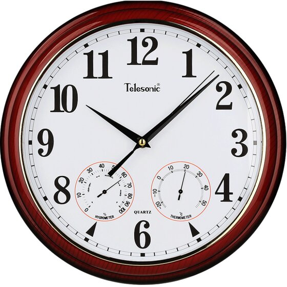 Telesonic Uranus retro silent wall clock