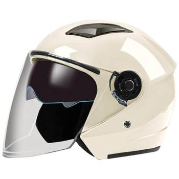 3c certified electric helmet for women, autumn and winter warmth for all seasons, motorcycle men's full helmet, half helmet, anti-fog riding helmet