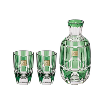 (Self-operated) Japanese KAGAMI Edo Kiriko Takenozen wine set set wine divider sake cup crystal glass