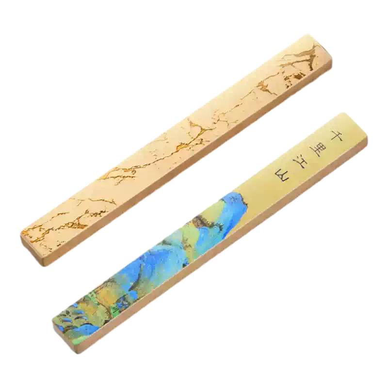 千里江山】黄铜实心镇纸镇尺文房四宝专用镇尺压纸书法毛笔