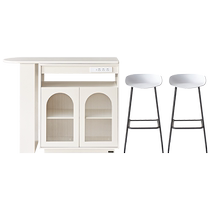 Quanyou Home Multifunctional Sideboard Cream Style Living Room Storage Cabinet Rotatable Telescopic Tea Cabinet 129565