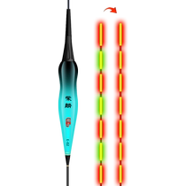 Day and night high sensitive bite hook discoloration night light drifted away water fish Drift gravity sensing wind and wind storm water rushing floats