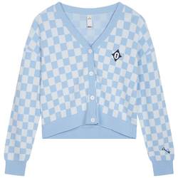 SPAO Disney Alice ຮ່ວມພາກຮຽນ spring ໃຫມ່ ຄໍ V-neck checkerboard cardigan/sling SPCKC23D02