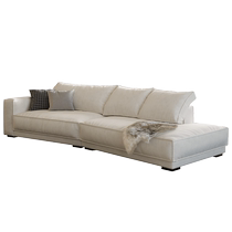 Yilo Budapest fabric sofa simple modern living room corner special-shaped cream style fabric sofa tofu block