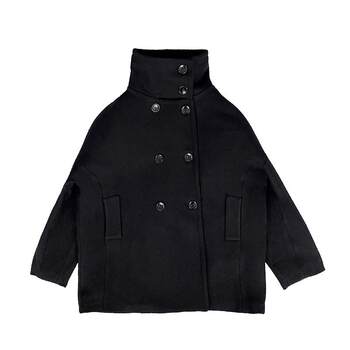 Japanese designer retro design thick wool jacket