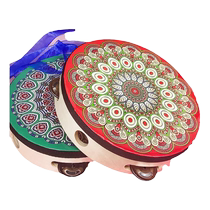 Dunhuang flying tambourine drum Xinjiang Uyghur hand drum with streamer tassel dance Orff musical instrument