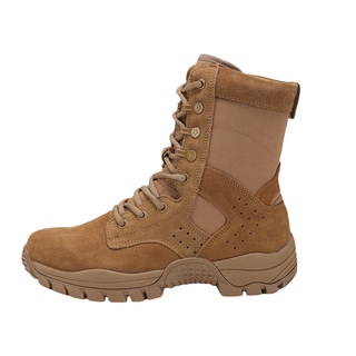 New Style 21 Brown Combat Training Boots for Men, Ultra-Light Outdoor Waterproof Training Boots, High-Top Wear-Resistant Desert Boots, Non-Slip