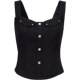 ເສື້ອຢືດ chiffon camisole ສັ້ນເທົ່ານັ້ນ
