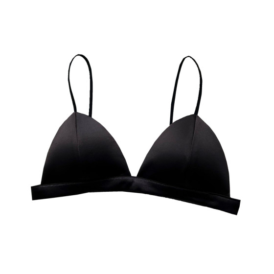 Simplicity beauty back underwear Female summer thin band brasless steel rim small chest gathers thin triangular cup bra and comfortable