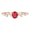 Miangqi 18K gold natural ruby diamond ring