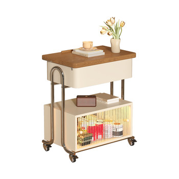 Solid wood coffee table folding desktop sofa balcony side table