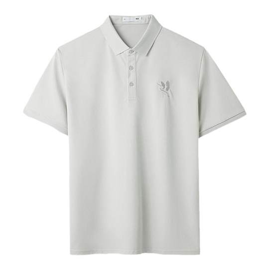 HLA/海澜之家山不在高凉感短袖POLO衫25春夏新大码刺绣翻领T恤男