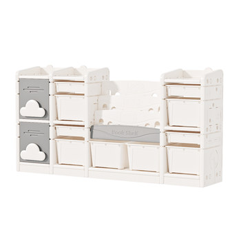Yuanerle children's toy storage rack household baby storage cabinet toy sorting rack feeding table baby storage rack
