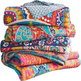 全棉波西米亚风床盖绗缝被夹棉床单可水洗双人床罩多功能被盖特价