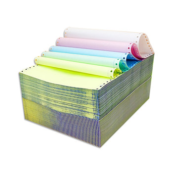 Manufacturer's dot-type computer printing paper three-part halves