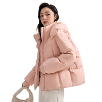 Duck Duck Down Dress Woman 2024 New Pint Short Style Fashion 100 Hitch Cap Thickened Duck Suede Warm Coat Y