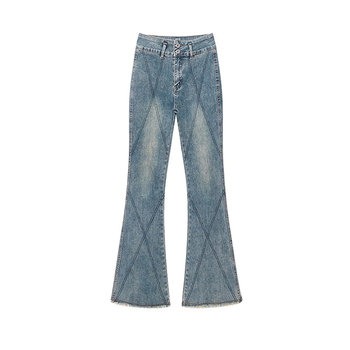 Women's line raw edge bootcut jeans 2025 summer