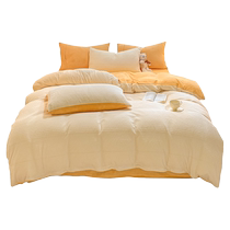 Carved milk velvet quilt cover single piece winter coral velvet thickened plus velvet 150x200x230cm quilt cover single