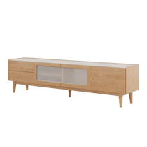 Original element solid wood TV cabinet simple living room small apartment storage cabinet ash wood slate TV cabinet P2081