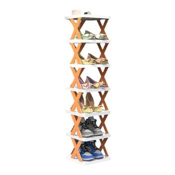 Shoe storage rack narrow small household door multi-layer simple shoe storage artifact dormitory office mini shoe rack