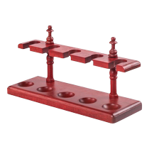 Red eucalyptus wood five-position pipe rack solid wood multi-position vertical pipe display rack creative semicircular Roman style rack