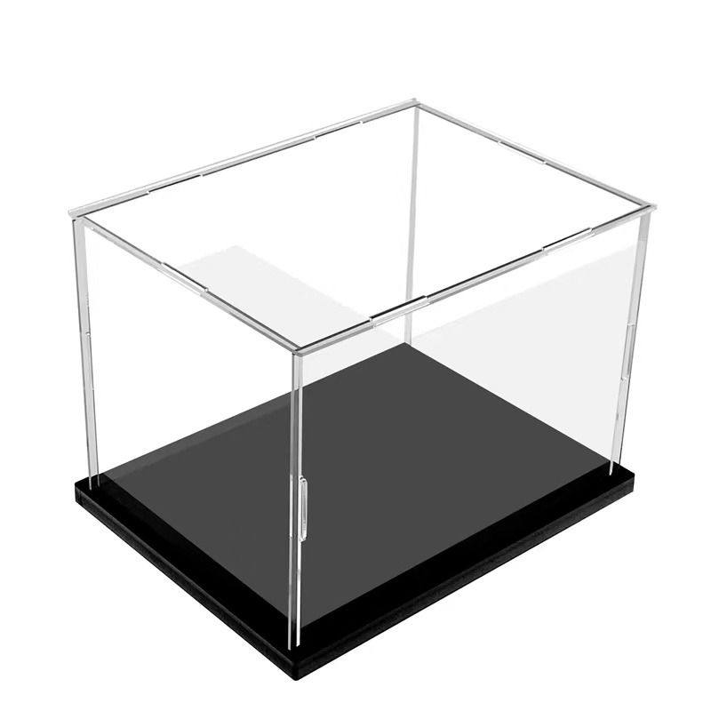 Transparent acrylic display box hand-made building blocks animation model blind box storage box dust cover sticker glass