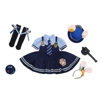 ເດັກຍິງ judy rabbit nick fox cos lolita dress summer ໃຫມ່ກາຕູນແບບວິທະຍາໄລ dress princess