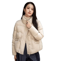 Ducky short down jacket for women 2024 autumn and winter new stylish stand-up collar thickened warm bread jacket J