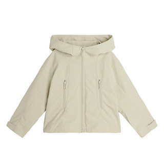 布丁哈鲁童装秋装女童2025秋冬儿童休闲户外三防连帽冲锋外套加绒