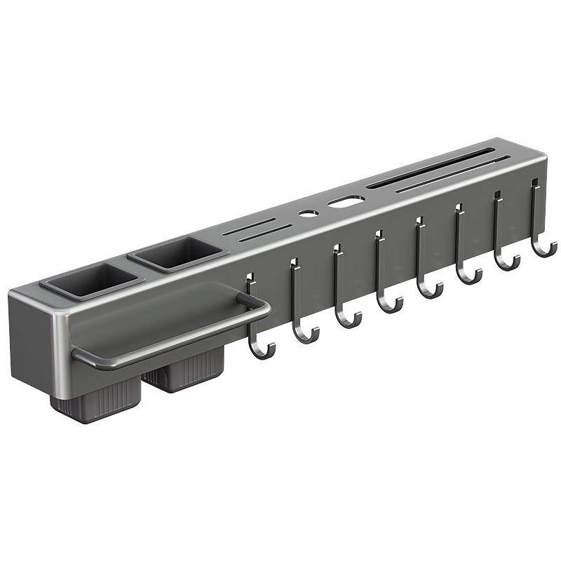 Stainless steel knife holder wall-mounted hole-free