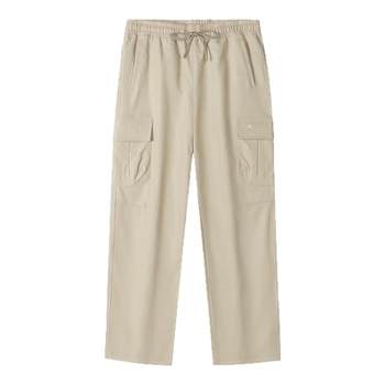 Camel sports overalls for women in winter plus velvet straight paratrooper outdoor waterproof and windproof hiking and mountaineering pants for men