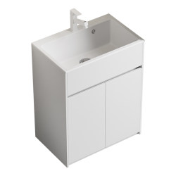 Langxiang deepened laundry pool bathroom cabinet sweeping robot balcony cabinet floor-standing wash basin cabinet small apartment deep basin 20