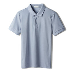 LUUD 2024 Fashion Morandi color lapel POLO shirt retro breathable pique cotton men's simple solid color T-shirt